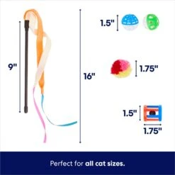 Frisco Plush, Teaser & Ball Variety Pack Cat Toy With Catnip -Frisco 169686 PT2. AC SS1800 V1691783915