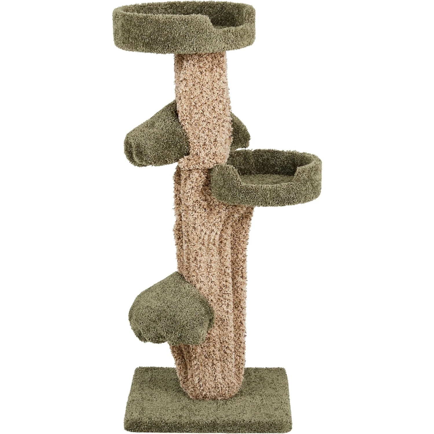 Frisco 49-in Tree-Shaped Real Carpet Wooden Cat Tree 5 Frisco 49-in Tree-Shaped Real Carpet Wooden Cat Tree - Image 3