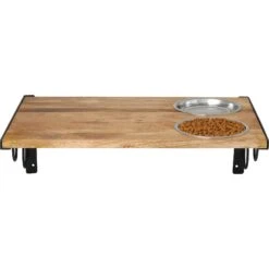 Frisco Wooden Wall Mounted Stainless Steel Cat Feeding Station With Bowl 9 Frisco Wooden Wall Mounted Stainless Steel Cat Feeding Station With Bowl -Frisco 213784 PT2. AC SS1800 V1598450183