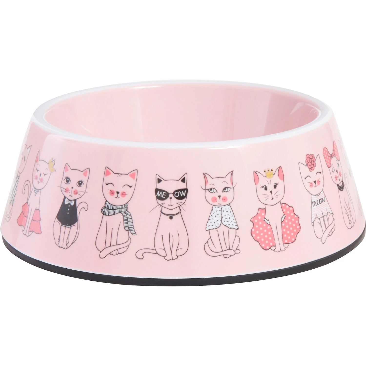 Frisco Pink Cute Cats Melamine Bowl 3 Frisco Pink Cute Cats Melamine Bowl