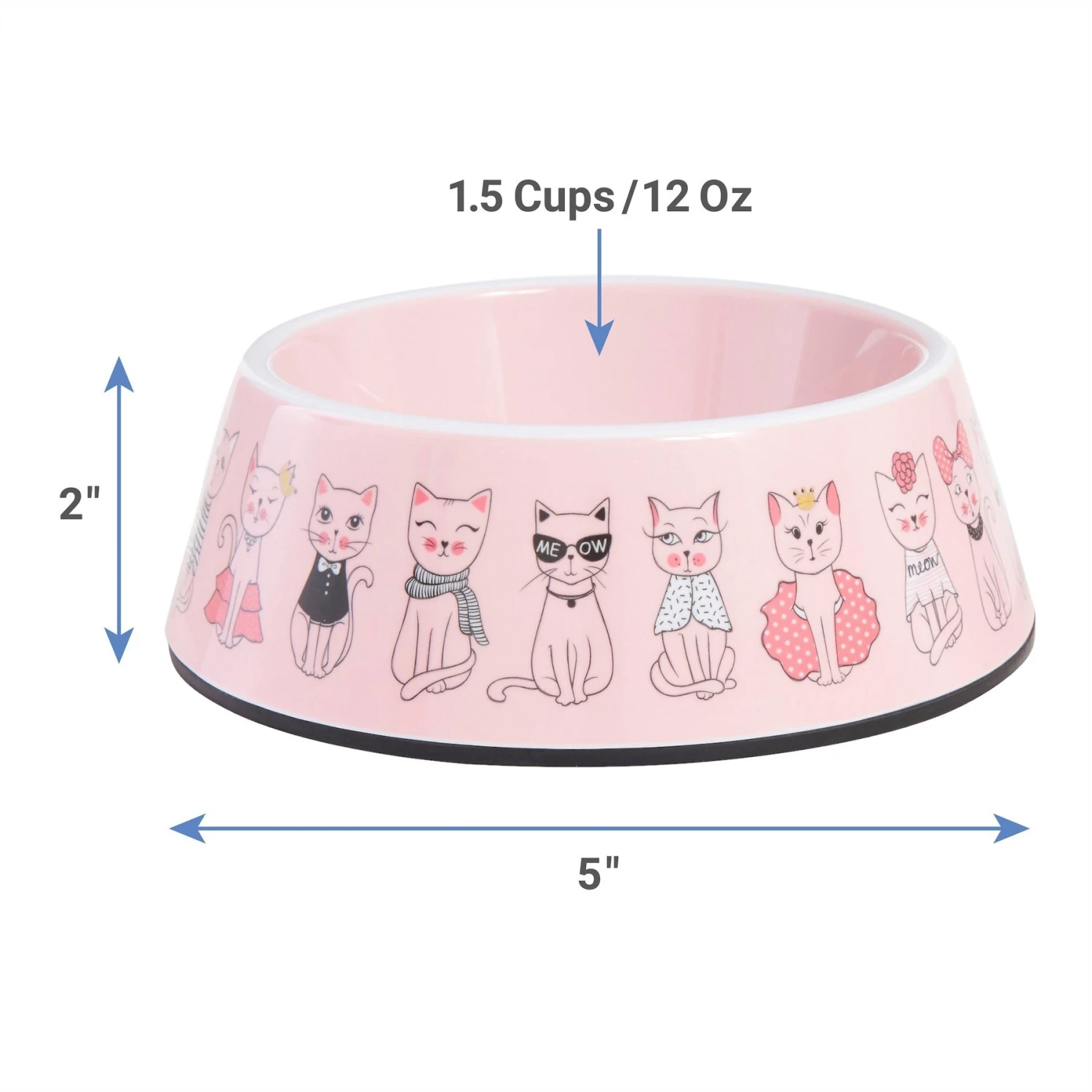 Frisco Pink Cute Cats Melamine Bowl 4 Frisco Pink Cute Cats Melamine Bowl - Image 2