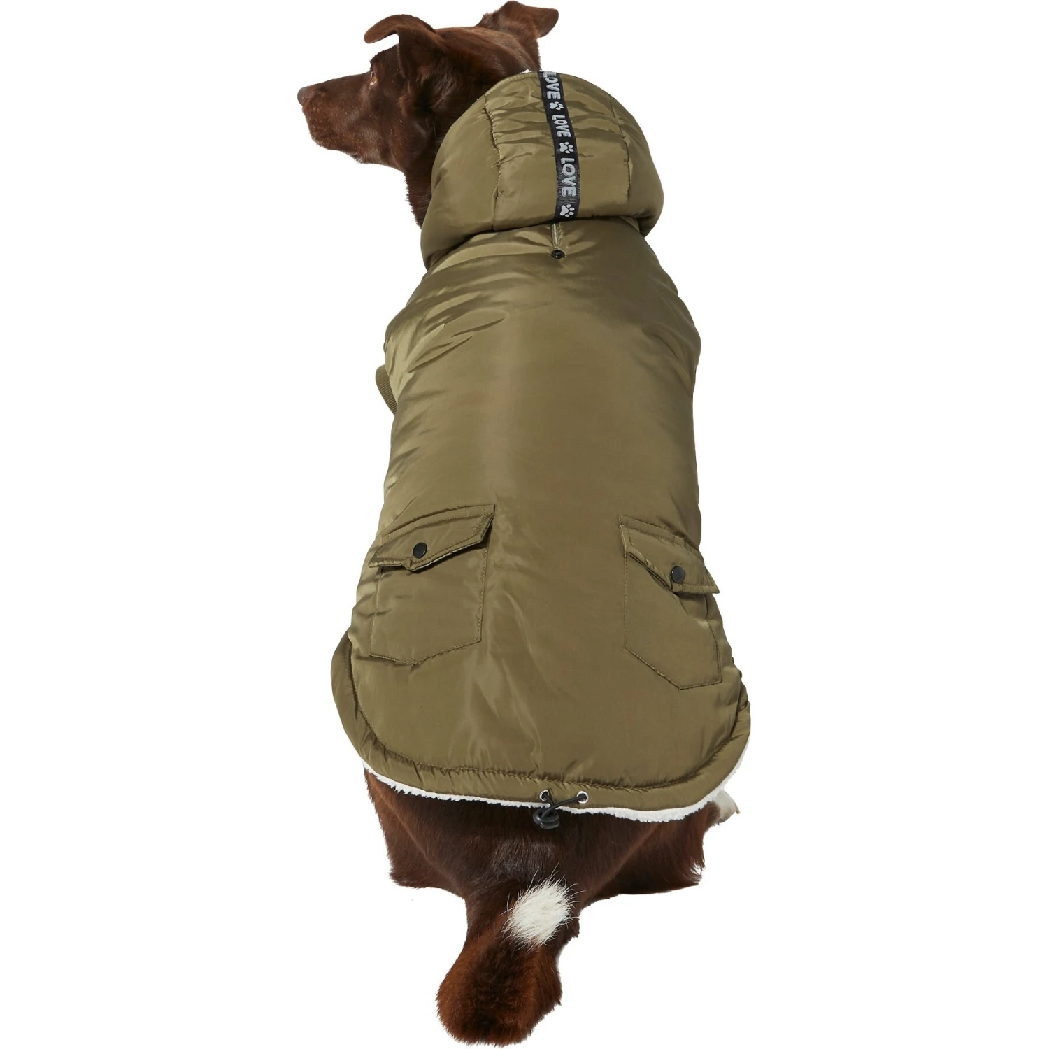 Frisco Mid-Heavyweight Love Insulated Dog & Cat Coat 3 Frisco Mid-Heavyweight Love Insulated Dog & Cat Coat