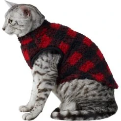 Frisco Ultra Lightweight Plaid Dog & Cat Fleece Vest -Frisco 224280 PT2. AC SS1800 V1599496583