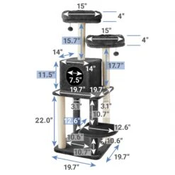 Frisco 55-in Faux Fur Cat Tree & Condo -Frisco 236542 PT1. AC SS1800 V1617026217