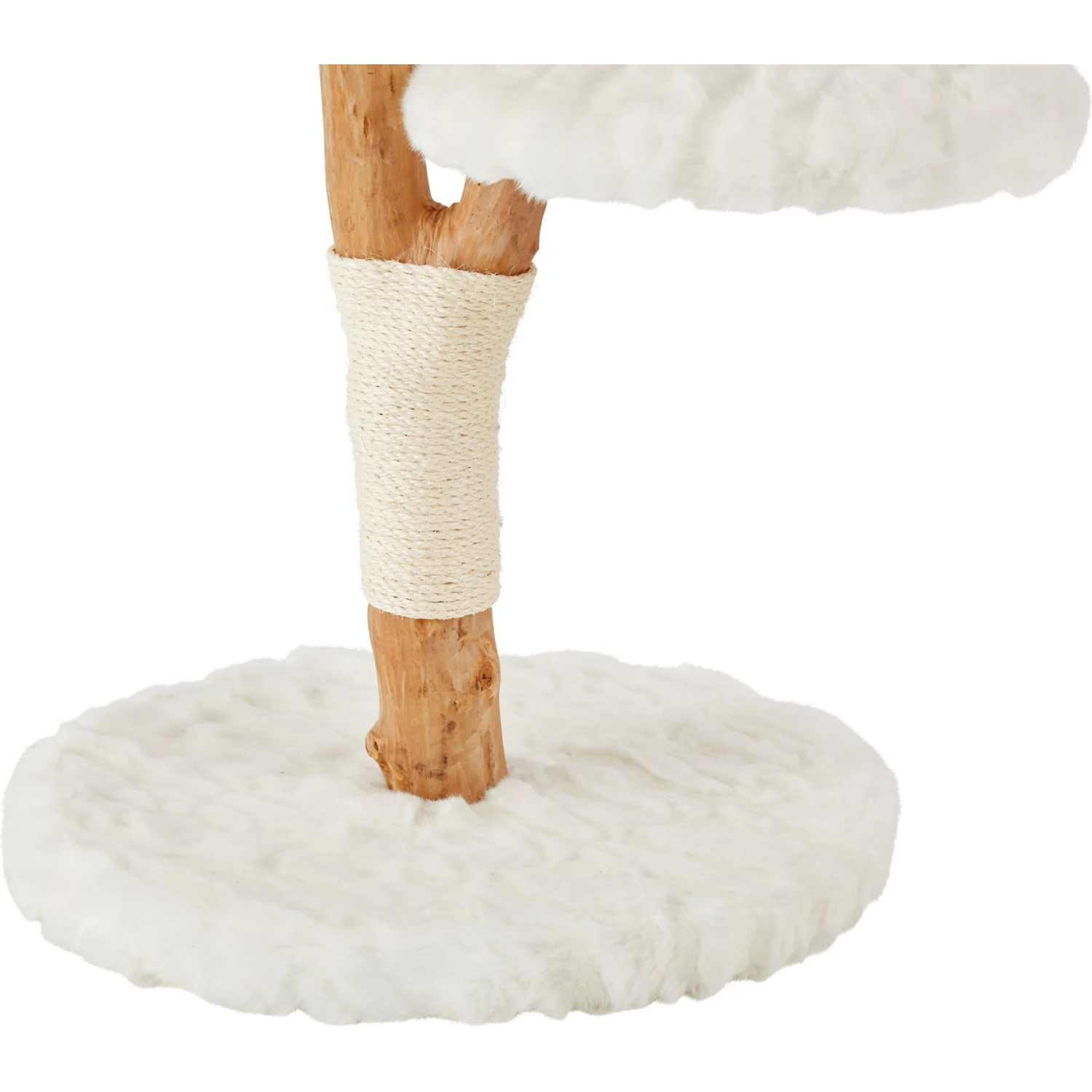 Frisco Natural Wood Modern Cat Tree With Toy, Ivory, Medium 8 Frisco Natural Wood Modern Cat Tree With Toy, Ivory, Medium - Image 6