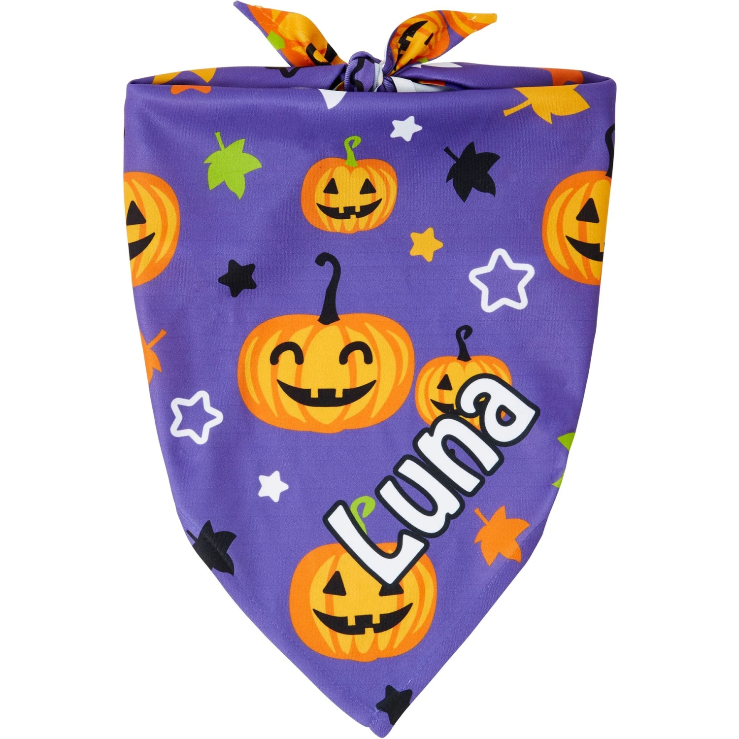Frisco Halloween Pumpkins Personalized Dog & Cat Bandana 3 Frisco Halloween Pumpkins Personalized Dog & Cat Bandana