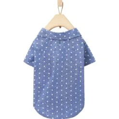 Frisco Polka Dot Chambray Dog & Cat Button Up Shirt -Frisco 249162 PT4. AC SS1800 V1624607854