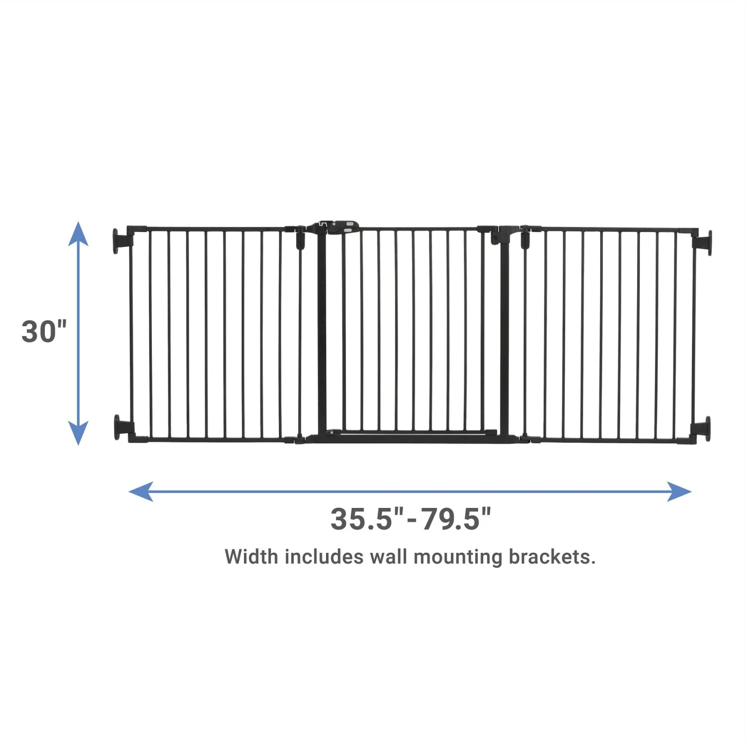 Frisco Steel 3-Panel Configurable Dog Gate, 30-in 3 Frisco Steel 3-Panel Configurable Dog Gate, 30-in - Image 2