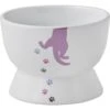 Frisco Cat Print Non-skid Elevated Ceramic Cat Bowl, Short -Frisco 256096 MAIN. AC SS1800 V1615299769