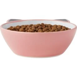 Frisco Cat Face Non-skid Ceramic Cat Bowl, Pink -Frisco 256107 PT4. AC SS1800 V1616522565