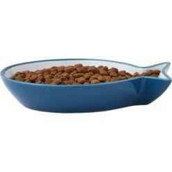 Frisco Fish Shaped Non-skid Ceramic Cat Dish -Frisco 256109 PT4. AC SS1800 V1617196291