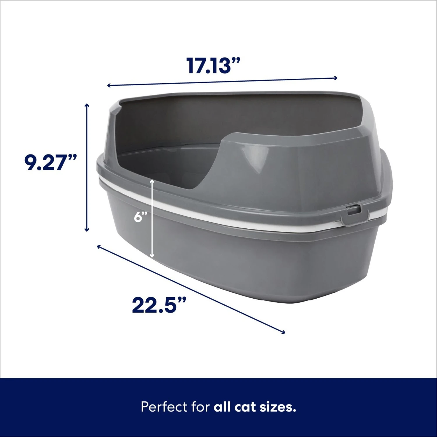 Frisco Corner Sifting Cat Litter Box With Rim 4 Frisco Corner Sifting Cat Litter Box With Rim - Image 2