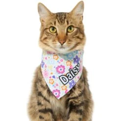 Frisco Bright Floral Personalized Dog & Cat Bandana -Frisco 267535 PT8. AC SS1800 V1623164312
