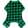 Frisco Dog & Cat Cozy Plush Fleece PJs, Green Plaid -Frisco 268517 MAIN. AC SS1800 V1637725390