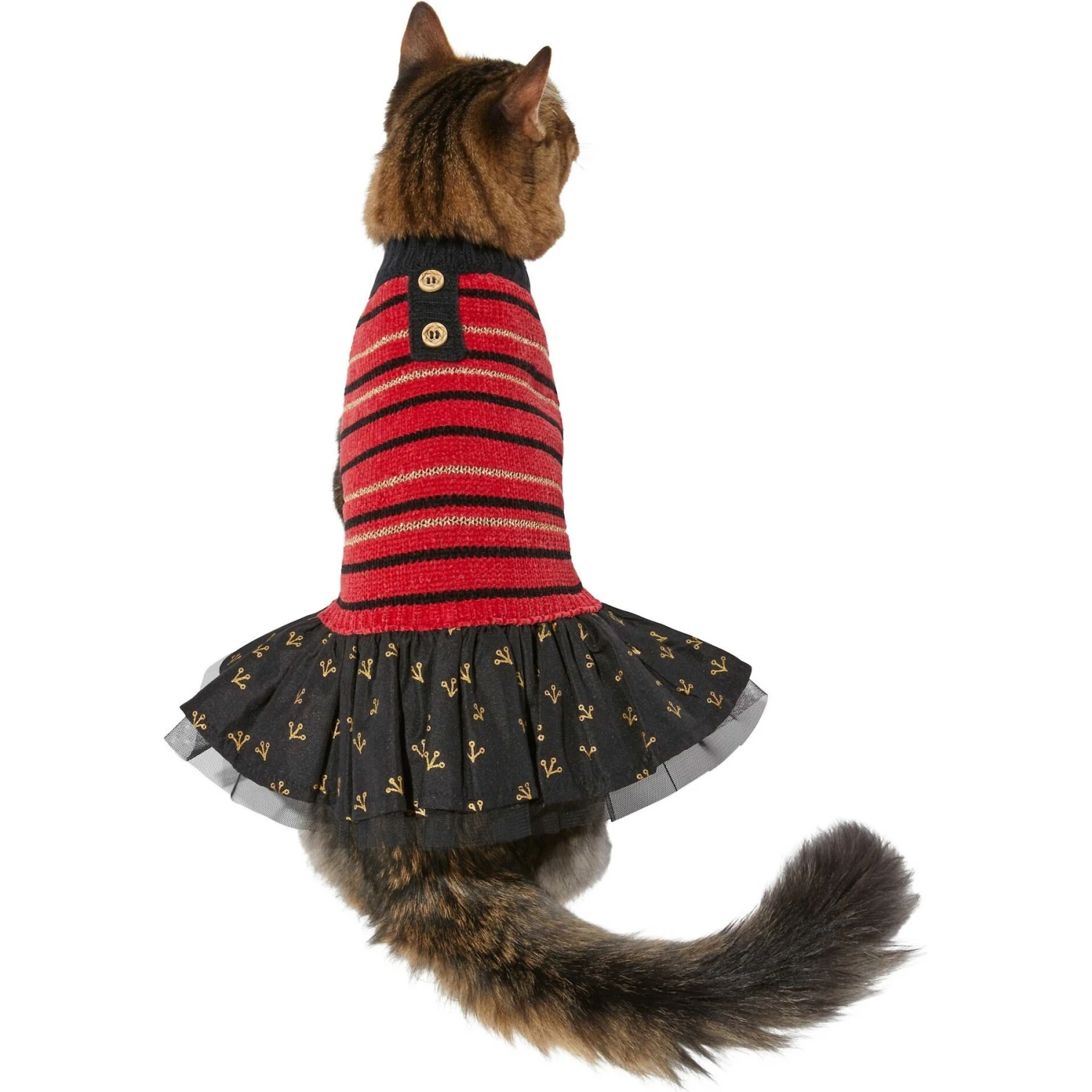 Frisco Chenille Knit Striped Dog & Cat Dress 6 Frisco Chenille Knit Striped Dog & Cat Dress - Image 4
