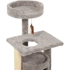 Frisco 37-in Real Carpet Cat Tree With Condo, Grey -Frisco 282755 PT3. AC SS1800 V1621949298