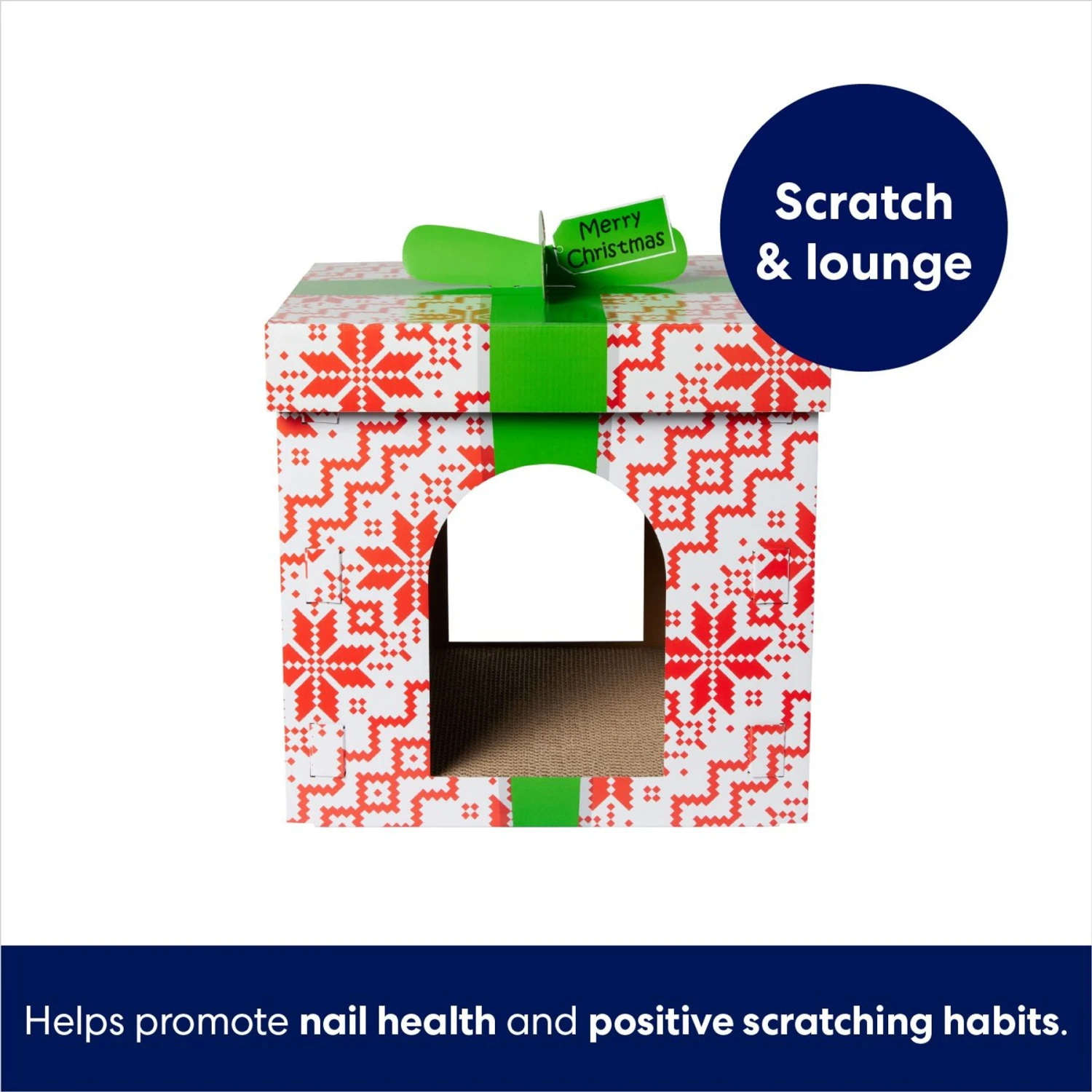 Frisco Holiday Gift Box Cardboard Cat House 5 Frisco Holiday Gift Box Cardboard Cat House - Image 3