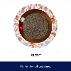 Frisco Holiday Scratch & Roll Cardboard Scratcher Cat Toy With Catnip -Frisco 287295 PT1. AC SS1800 V1694809485