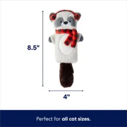 Frisco Holiday Raccoon Kicker Plush Cat Toy With Catnip -Frisco 287379 PT1. AC SS1800 V1695043425