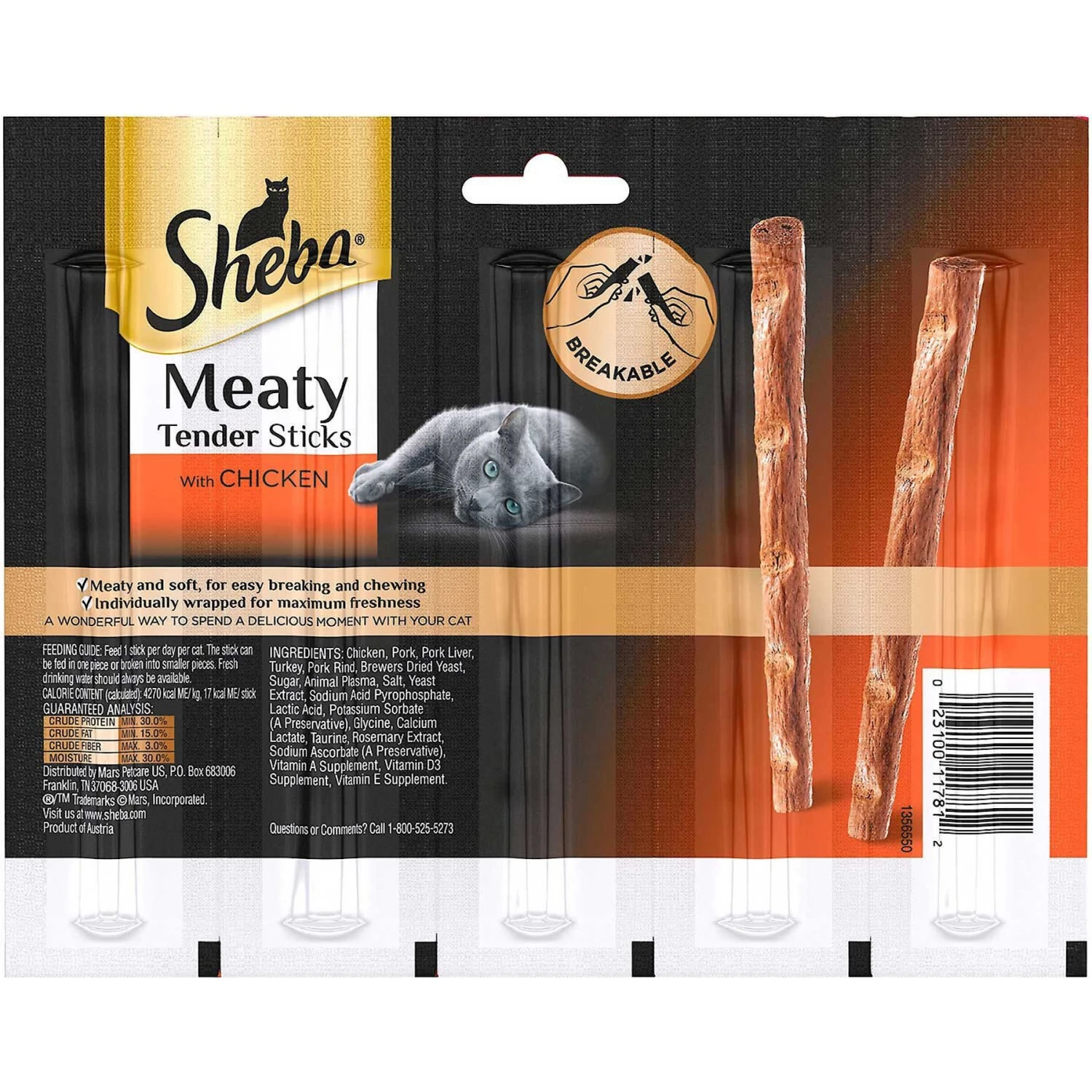 Sheba Meaty Tender Sticks Chicken Flavor Soft Adult Cat Treats & Frisco Moppy Ball Cat Toy With Catnip 5 Sheba Meaty Tender Sticks Chicken Flavor Soft Adult Cat Treats & Frisco Moppy Ball Cat Toy With Catnip - Image 3