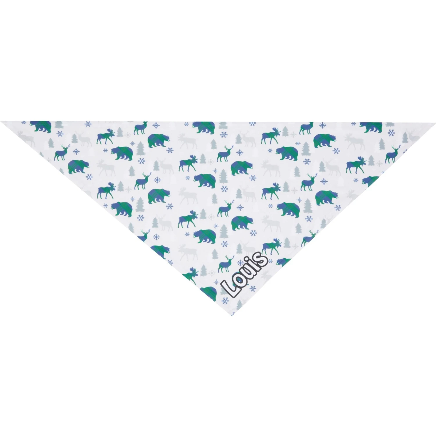Frisco Buffalo Plaid Winter Animals Personalized Dog & Cat Bandana 6 Frisco Buffalo Plaid Winter Animals Personalized Dog & Cat Bandana - Image 4