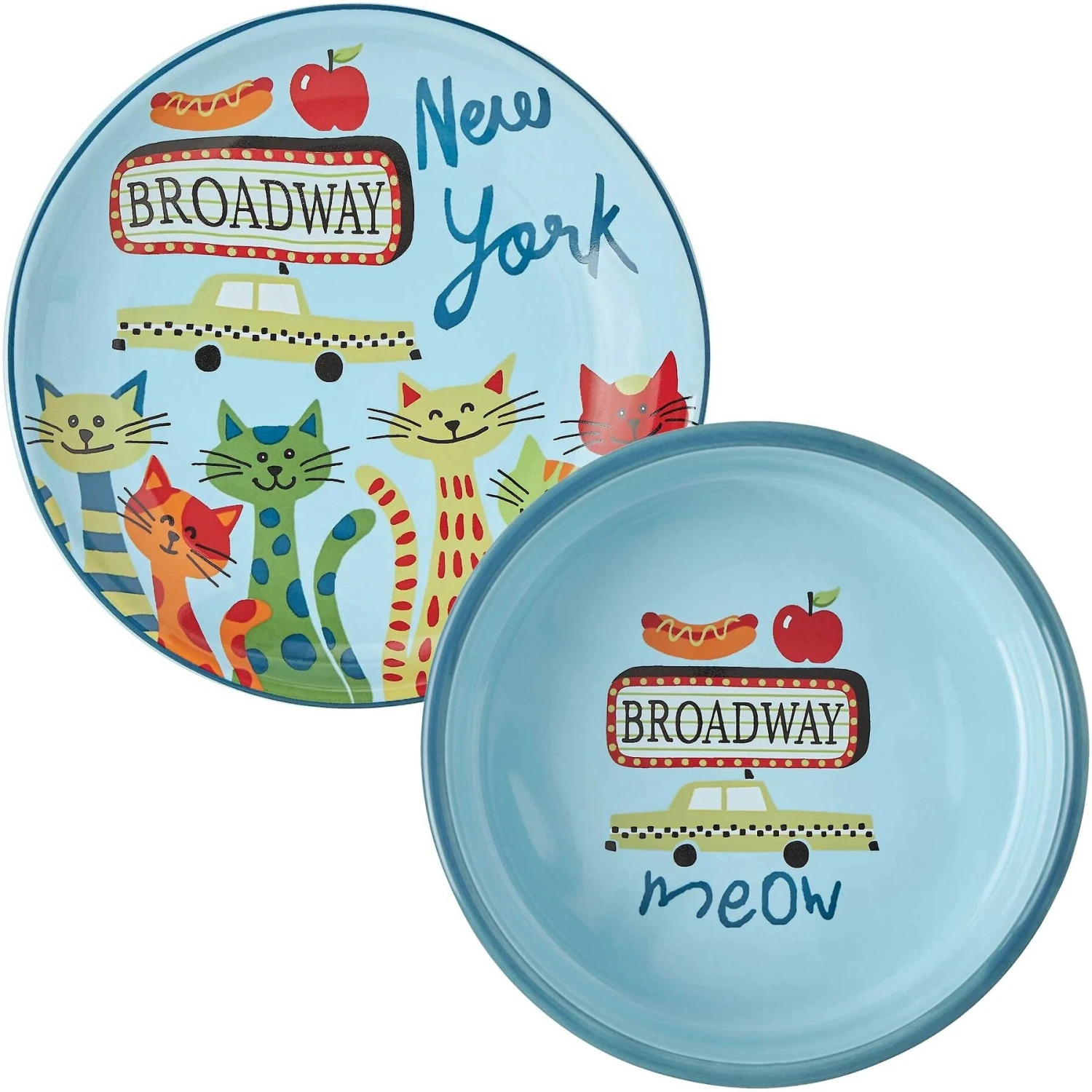 Frisco New York Non-skid Ceramic Cat Dish & Frisco New York Non-skid Ceramic Cat Bowl 3 Frisco New York Non-skid Ceramic Cat Dish & Frisco New York Non-skid Ceramic Cat Bowl