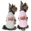 Frisco I Love Daddy Dog & Cat T-Shirt, Gray & Frisco I Love Mommy Dog & Cat T-Shirt