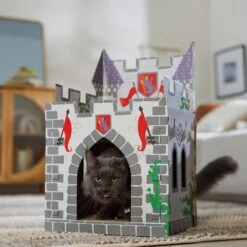 Frisco Castle Cardboard Cat House, 2-Story -Frisco 308822 PT4. AC SS1800 V1688677261