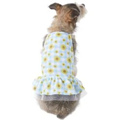 Frisco Sunflower Gingham Dog & Cat Dress