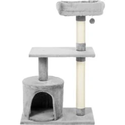 Frisco 61-in Faux Fur Cat Tree & Condo & Frisco 38-in Cat Tree With Condo, Top Perch & Toy -Frisco 318964 PT5. AC SS1800 V1630366324