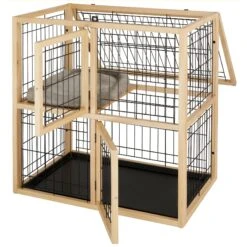 Frisco Collapsible Wood & Wire Cat Cage Playpen, 2 Level 10 Frisco Collapsible Wood & Wire Cat Cage Playpen, 2 Level -Frisco 323214 PT3. AC SS1800 V1645493866