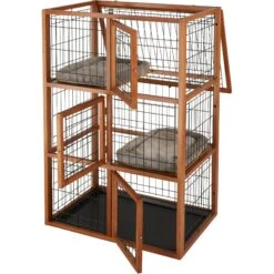 Frisco Collapsible Wood & Wire Cat Cage Playpen, 3 Level 10 Frisco Collapsible Wood & Wire Cat Cage Playpen, 3 Level -Frisco 323215 PT3. AC SS1800 V1645497221