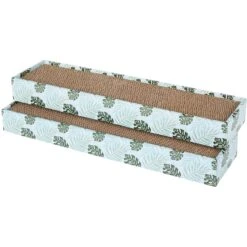Frisco Single-Wide Cat Scratcher Toy With Catnip, Tropical Paradise, 2 Count