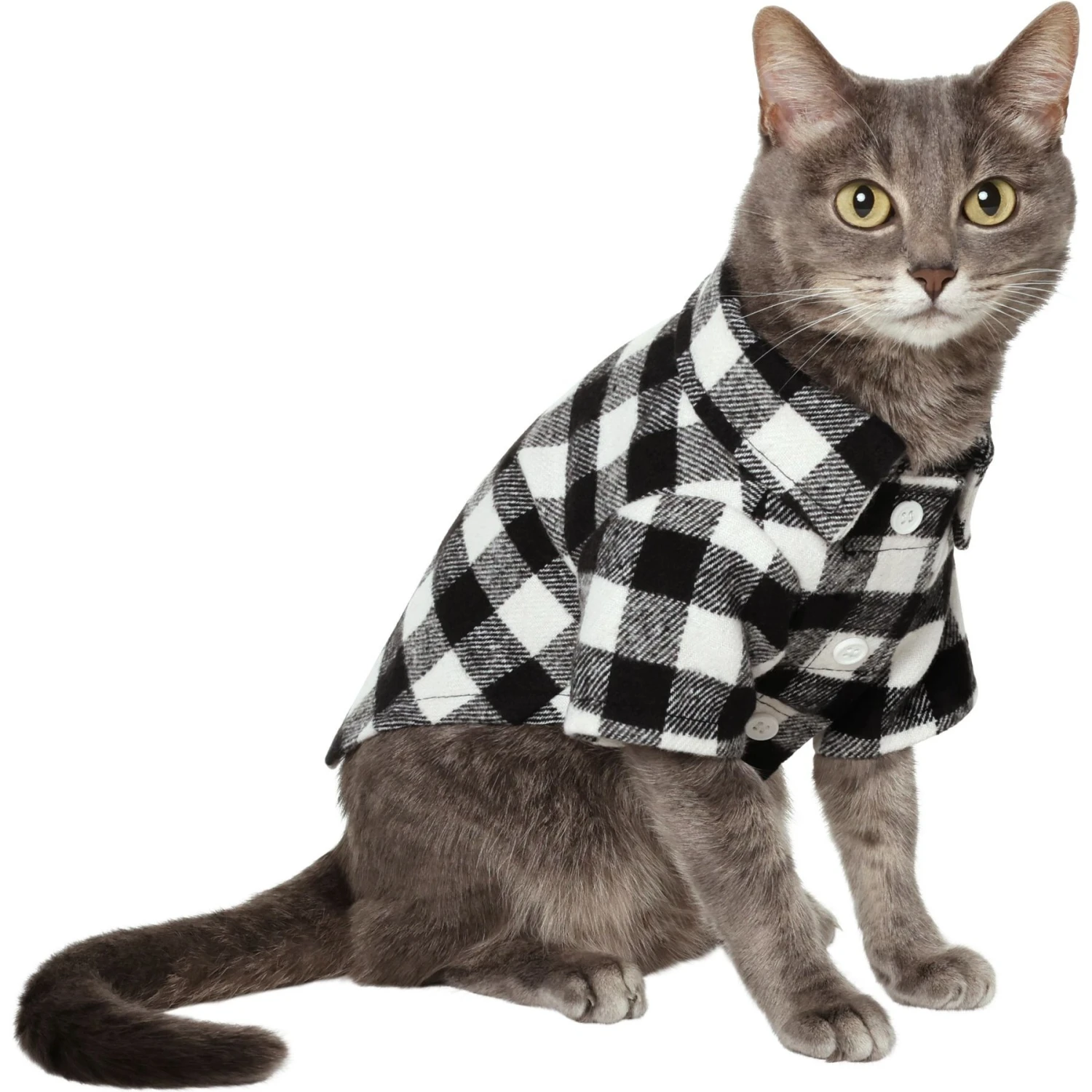 Frisco Black Plaid Dog & Cat Shirt 3 Frisco Black Plaid Dog & Cat Shirt