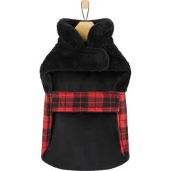 Frisco Mediumweight Plaid Faux Fur Dog & Cat Jacket -Frisco 353847 PT5. AC SS1800 V1661259569