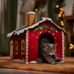 Frisco Holiday Santa's Workshop Cardboard Cat House 12 Frisco Holiday Santa's Workshop Cardboard Cat House -Frisco 360881 PT4. AC SS1800 V1695648152