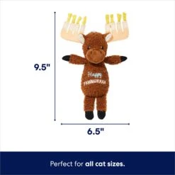 Frisco Hanukkah "Happy Pawnukkah" Moose Plush Kicker Cat Toy With Catnip -Frisco 360909 PT1. AC SS1800 V1695044327