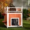 Frisco Outdoor Wooden Cat House With Elevated Balcony Steps -Frisco 360998 MAIN. AC SS1800 V1659972528
