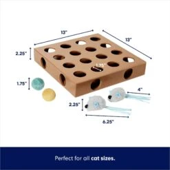 Frisco Interactive Wooden Cat Toy Box With Catnip -Frisco 506178 PT1. AC SS1800 V1669212046