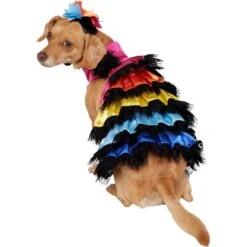 Frisco Ruffle Party Dog & Cat Dress + Headpiece -Frisco 707350 PT3. AC SS1800 V1689278371