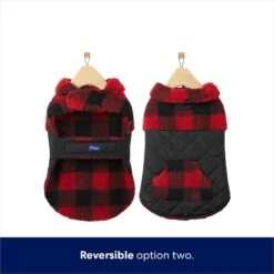 Frisco Reversible Medium Weight Boulder Plaid Dog & Cat Coat -Frisco 717846 PT5. AC SS1800 V1692203021