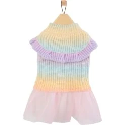 Frisco Rainbow Dog & Cat Sweater Dress -Frisco 720934 PT3. AC SS1800 V1692977136