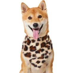 Frisco Leopard Faux Fur Dog & Cat Bandana -Frisco 733894 PT2. AC SS1800 V1692971090