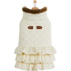 Frisco Medium Weight Quilted Ruffle Tiered Dog & Cat Dress -Frisco 744262 PT3. AC SS1800 V1692978554