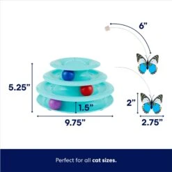 Frisco Foldable Play Tri-Tunnel Cat Toy & Frisco Butterfly Cat Tracks Cat Toy 17 Frisco Foldable Play Tri-Tunnel Cat Toy & Frisco Butterfly Cat Tracks Cat Toy -Frisco 933438 PT6. AC SS1800 V1692305010