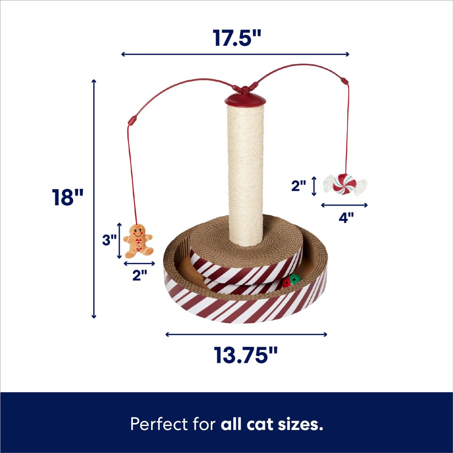 Frisco Holiday Santa Hat & Mistletoe Cat Tracks Cat Toy & Frisco Holiday Gingerbread Interactive Cat Scratcher Cat Toy With Catnip 9 Frisco Holiday Santa Hat & Mistletoe Cat Tracks Cat Toy & Frisco Holiday Gingerbread Interactive Cat Scratcher Cat Toy With Catnip - Image 7