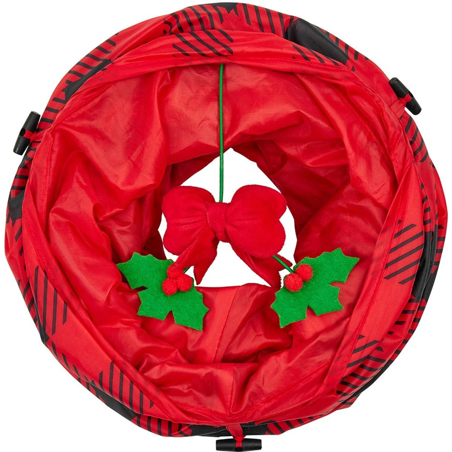 Frisco Holiday Buffalo Plaid Foldable Play Tunnel Cat Toy With Catnip & Frisco Holiday Festive Red Variety Pack Gift Box Cat Toy With Catnip, 14 Count 5 Frisco Holiday Buffalo Plaid Foldable Play Tunnel Cat Toy With Catnip & Frisco Holiday Festive Red Variety Pack Gift Box Cat Toy With Catnip, 14 Count - Image 3