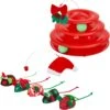 Frisco Holiday Santa Hat & Mistletoe Cat Tracks Cat Toy & Frisco Holiday Mice Cat Toy With Catnip, 5 Count -Frisco 986278 MAIN. AC SS1800 V1698258116